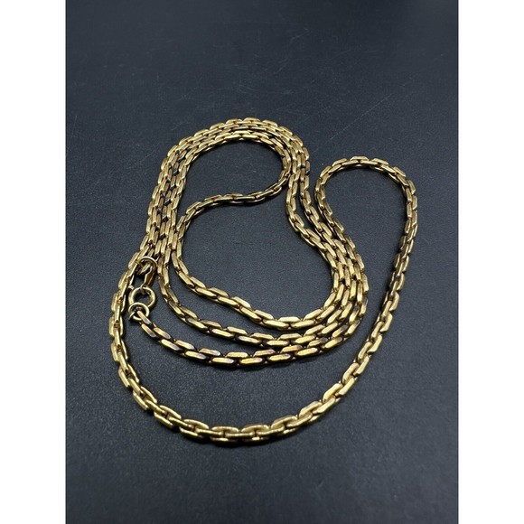 Vintage 1/20 12k Gold Filled Fancy Link Necklace 30" 3mm 27Gs - Picture 1 of 8